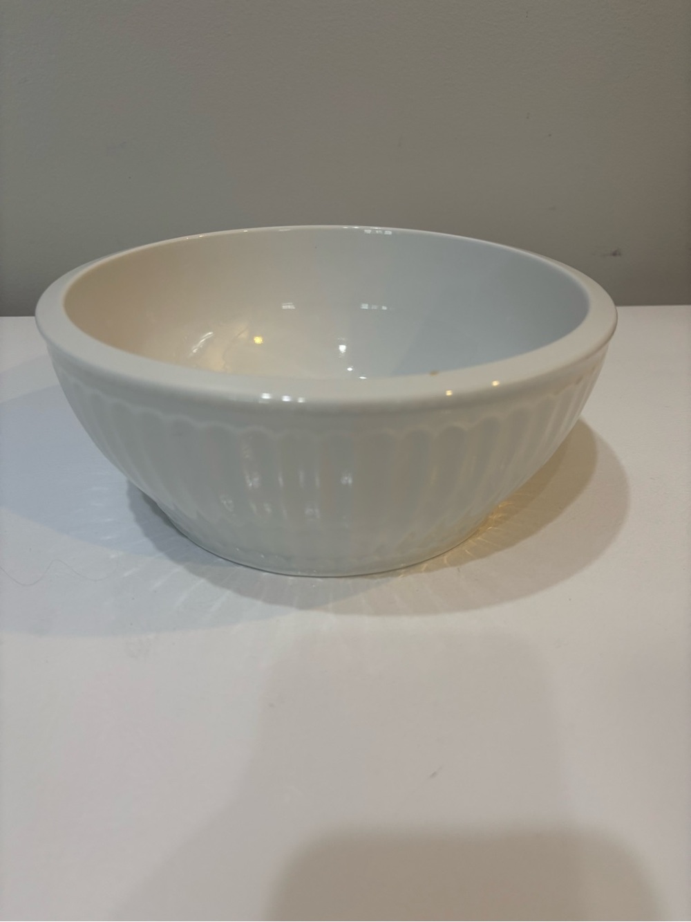 New Large White Coventry Porcelain Serving Bowl - Classic Design Made in China.